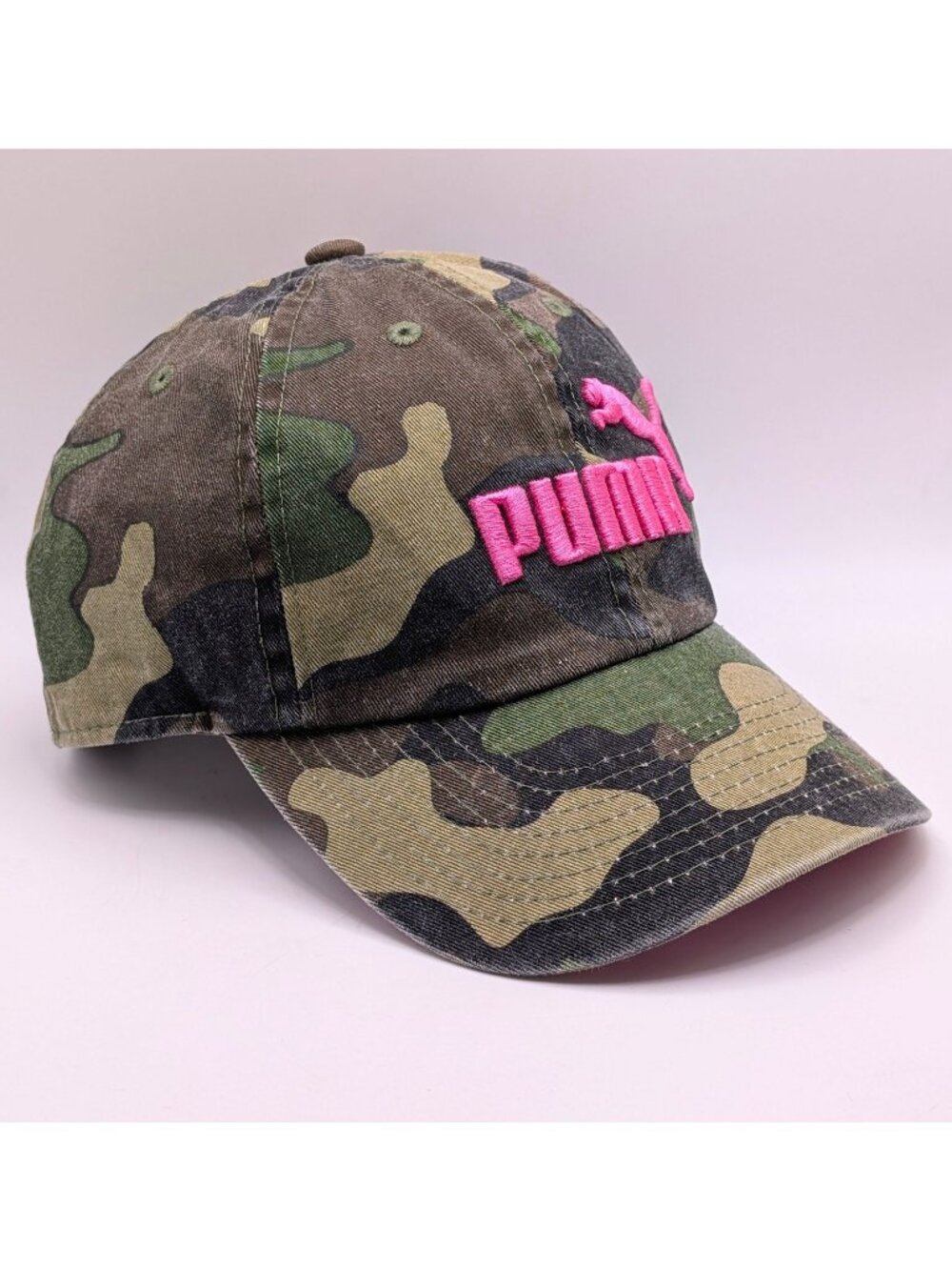 Puma Camo Pink Hat Cap Strapback Adjustable Strap Camouflage Sports Soccer